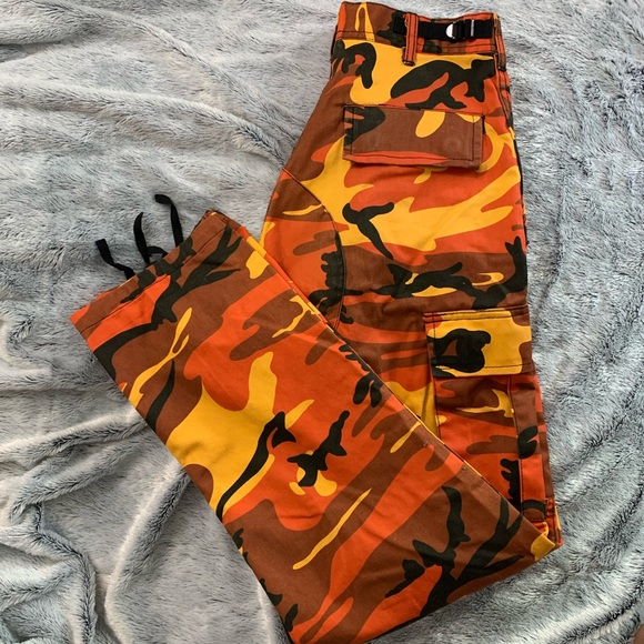 Army-style Orange Camo Pants🔥 - Picture 4 of 13